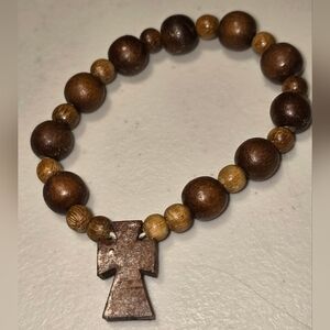 Handmade Agarwood Rosary Stretchy Bracelet 18